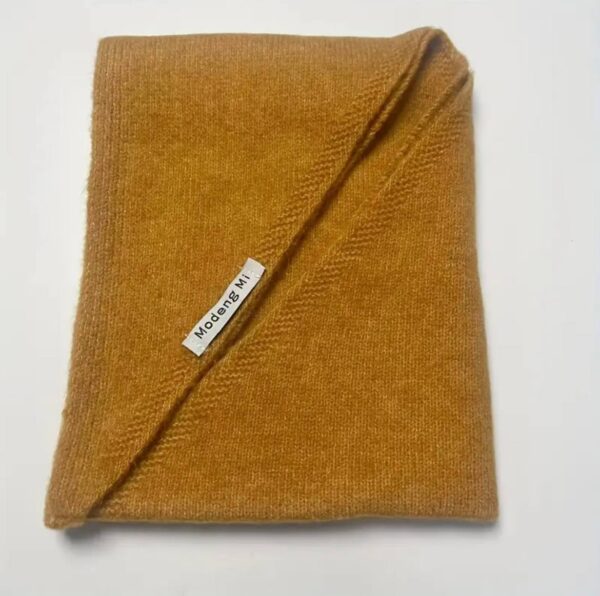 Шарф-хустина 100*37 см (шерсть) гірчичний