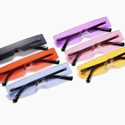 Окуляри жіночі сонцезахисні маленькі без оправи (6335)