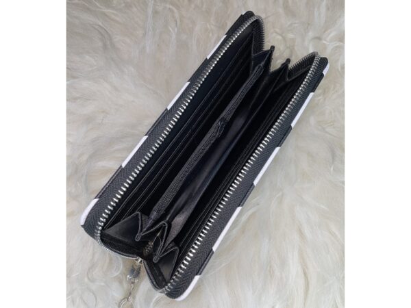 Гаманець-клатч жіночий "Зигзаг" чорно-білий