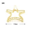 Заколка/краб для волосся "Зірка" металева 7,5 см золота