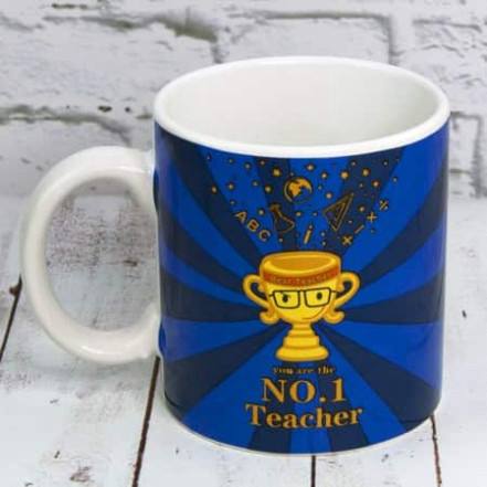 Чашка керамічна "Вчитель / Teacher №1" синя
