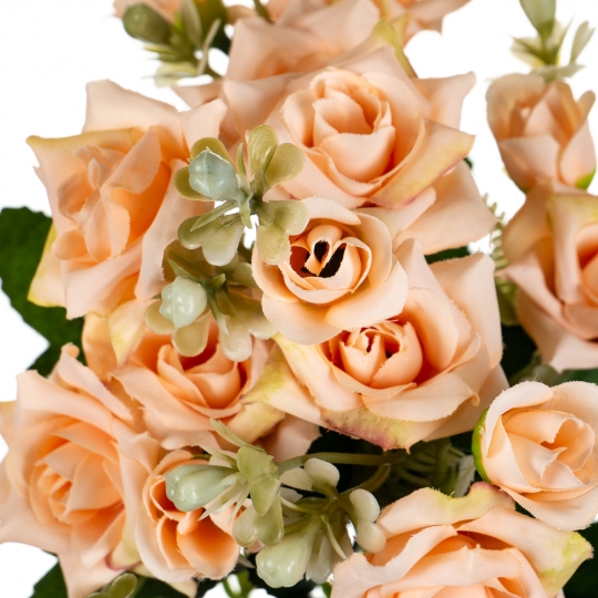 Штучний букет "Персикові троянди" 30 см