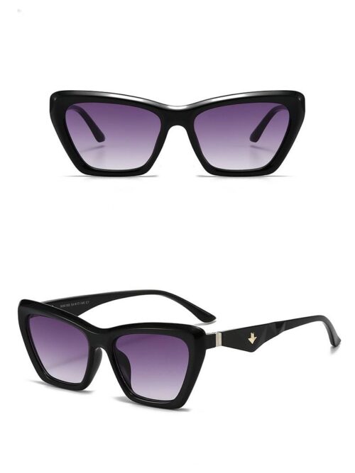 Окуляри жіночі сонцезахисні "Трапеція" оправа деталь трикутник (10106)