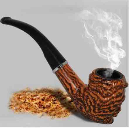 Курильна трубка класична коричнево-чорна 13 см