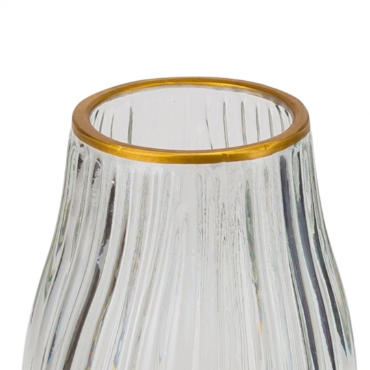 Ваза скляна "Serena" сіра 20 см