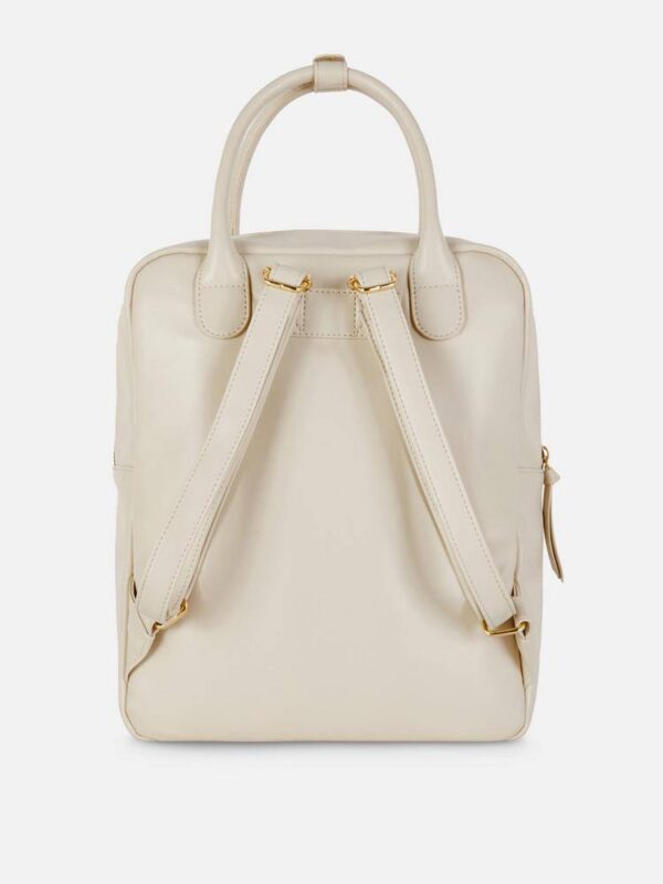 d10af813-6647-4687-b24d-120f18b0d5c0.jpg Рюкзак-сумка з ручками та стьобаною кишенею еко-шкіра Primark молочний