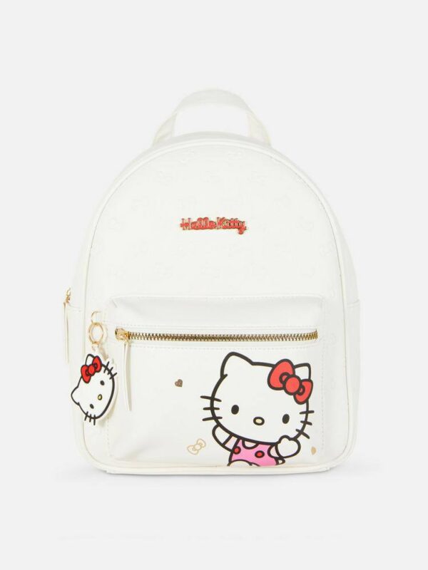 Рюкзак з еко-шкіри "Hello Kitty" Primark з брелком білий