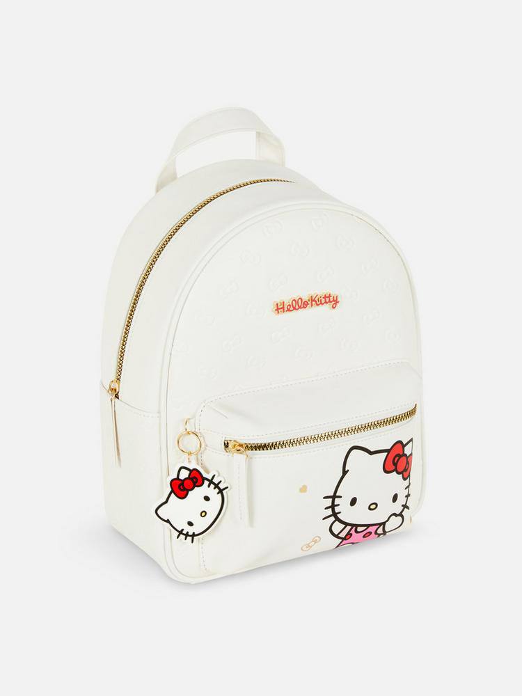 Рюкзак з еко-шкіри "Hello Kitty" Primark з брелком білий