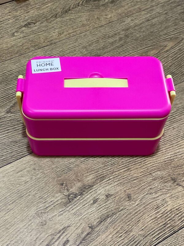 Ланч-бокс 2-ярусний Primark на гумці рожевий/фіолетовий