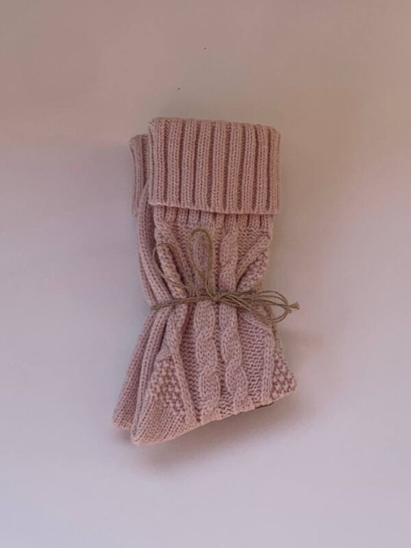 Шкарпетки жіночі в'язані "Косичка" рожеві