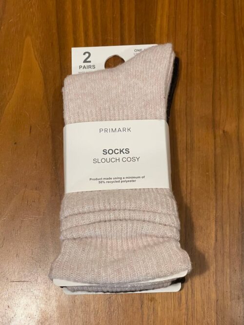 dacc6245-316a-4935-848f-e86155d9a42d.jpg Шкарпетки Slouch Cosy Primarkі беж/ коричневі (1 пара)