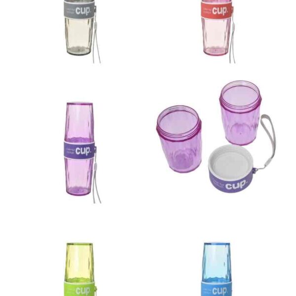 Пляшка для води "2 CUP" (еко-пластик) двостороння 380 мл