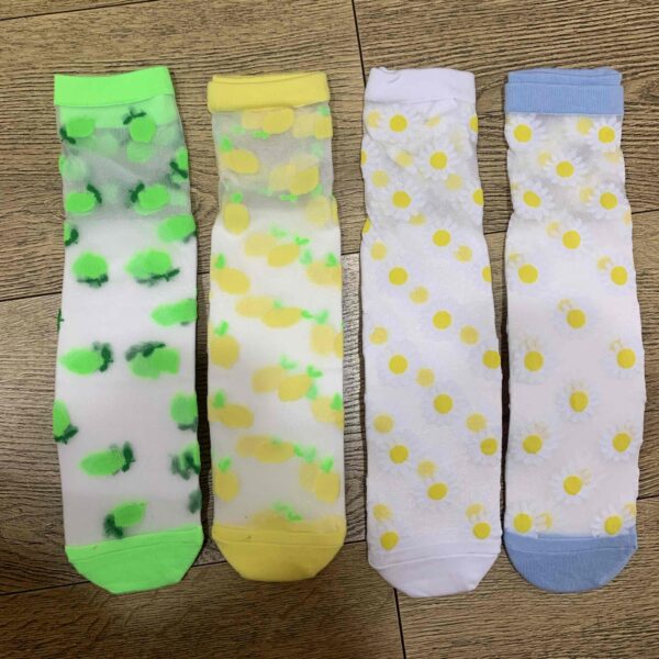 Шкарпетки жіночі "Лимон/Ромашка" Primark високі сіточка розмір 37-42