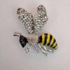 Брошка "Оса" стрази металева