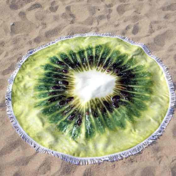 Рушник пляжний круглий "Ківі/Лайм (D 150 см)