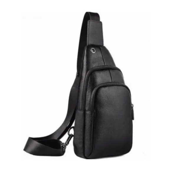 e13ff87b-7e3d-4ee3-86cc-050fb455819c.png Сумка-слінг чоловіча Jasper через плече з еко-шкіри 2 віділення чорна