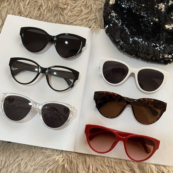 Окуляри жіночі сонцезахисні округлі крупні пластикова оправа (10128)