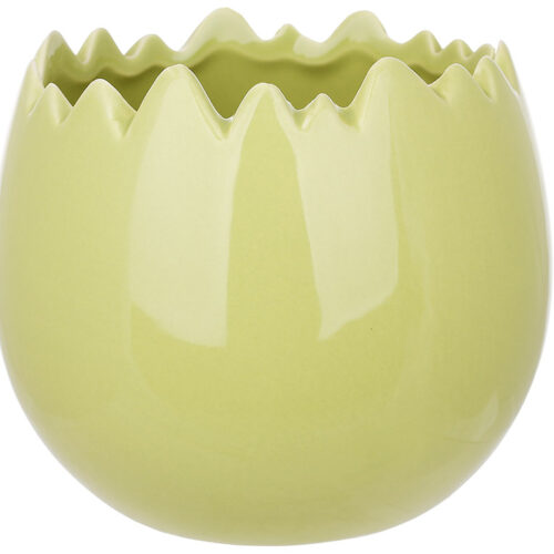 Кашпо порцелянове "Яйце шкарлупа" 12*11*12 см салатове