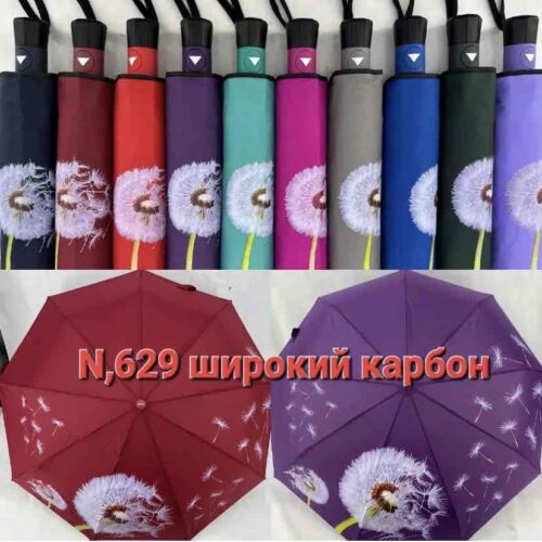 Парасоля компактна півавтомат Toprain «Кульбаби» 9 спиць/антивітер