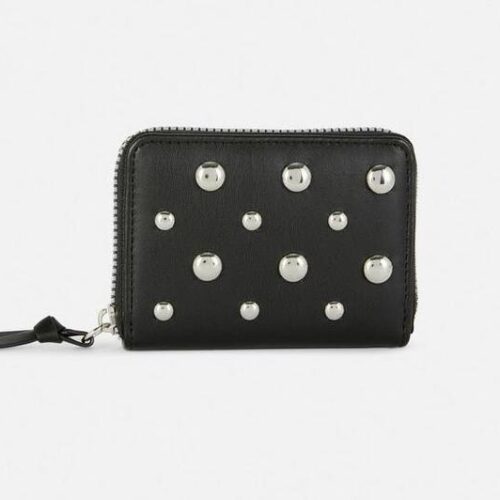 Гаманець Primark з еко-шкіри чорний з декоративними закльопками