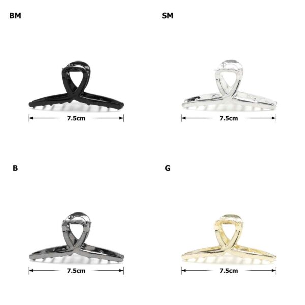 Заколка/краб для волосся "Петля" металева 11,8 см золота