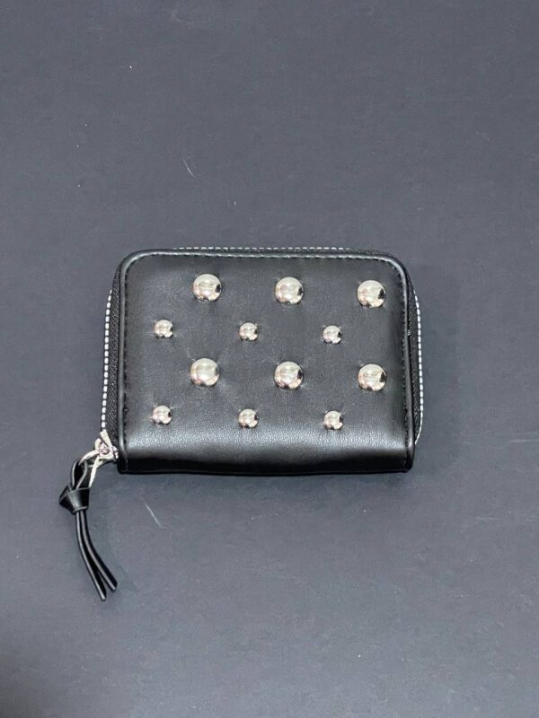 Гаманець Primark з еко-шкіри чорний з декоративними закльопками