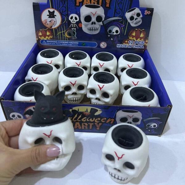 Іграшка антистрес "Череп" чорно-білий