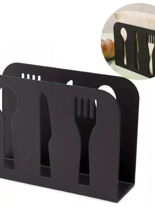 Серветниця "Cutlery/ Столові прибори" 14*9 см сталь чорна