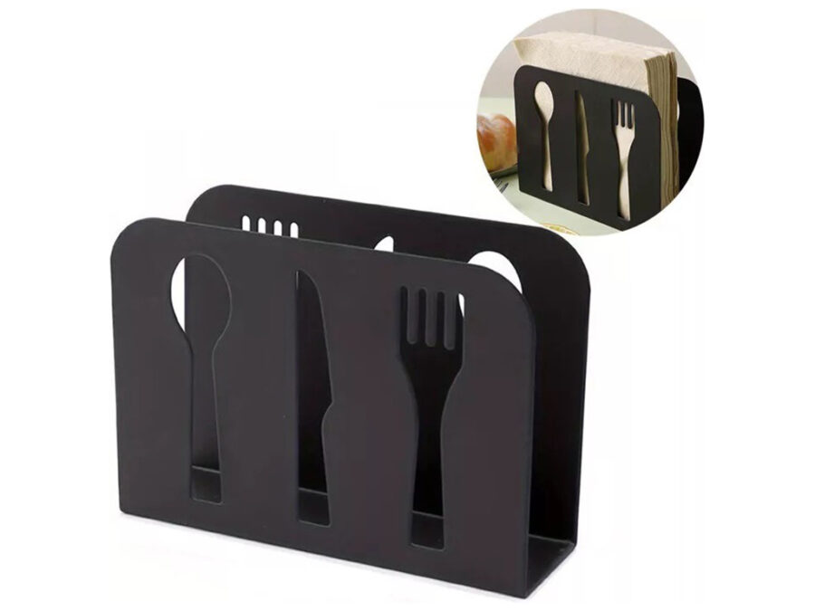 Серветниця "Cutlery/ Столові прибори" 14*9 см сталь чорна