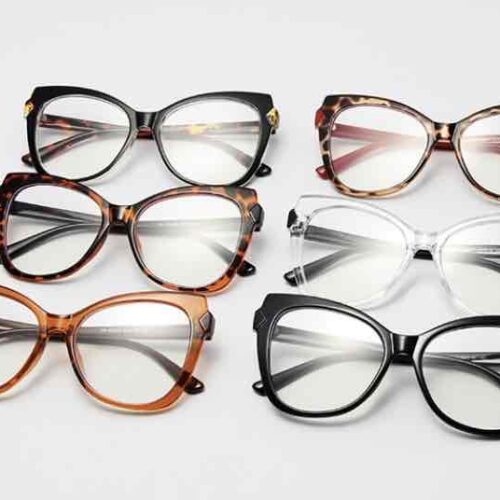 Окуляри антиблікові жіночі прозорі кошачі метелик (6360)