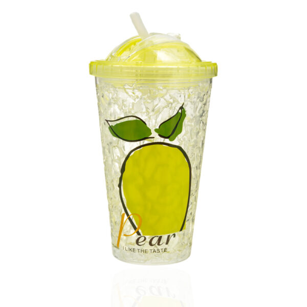 Термосклянка (охолодження) "Фрукти" з трубочкою 450 мл