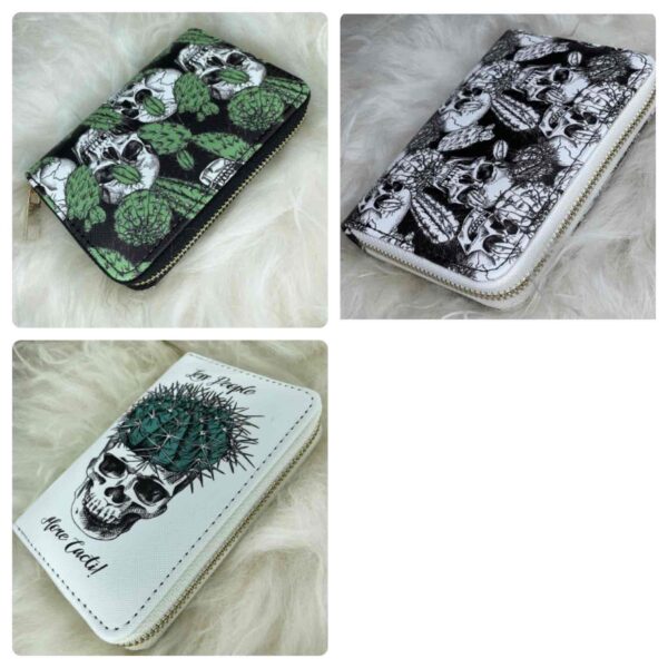 Гаманець жіночий "Череп" на блискавці