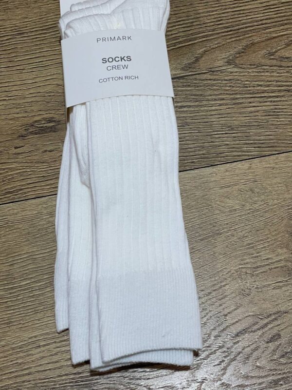 Шкарпетки жіночі середні в рубчик Primark р. 37-41 білі (1 пара)