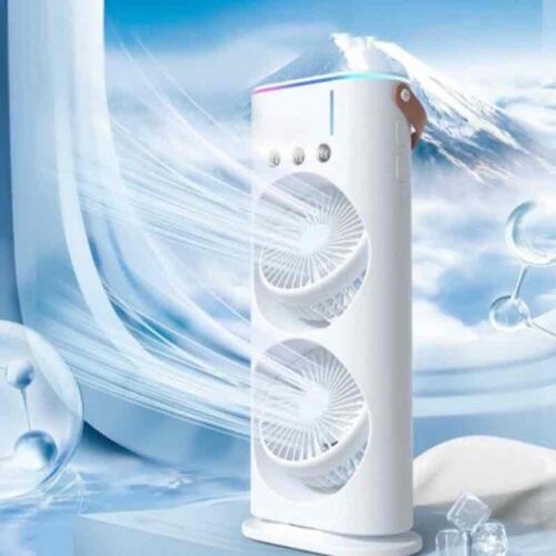 Вентилятор портативний зі зволожувачем Mini Fan VU-02 (LED Type-C) акумуляторний