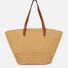 Сумка-шоппер плетена солома Primark бежева з коричневими ручками
