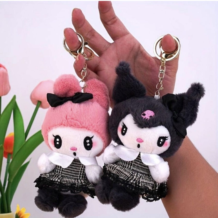 Іграшка-брелок плюшевий "Куромі / Hello Kitty" 13 см