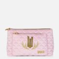 Косметичка-клатч Primark "Wicked" велюрова з кишенею рожева