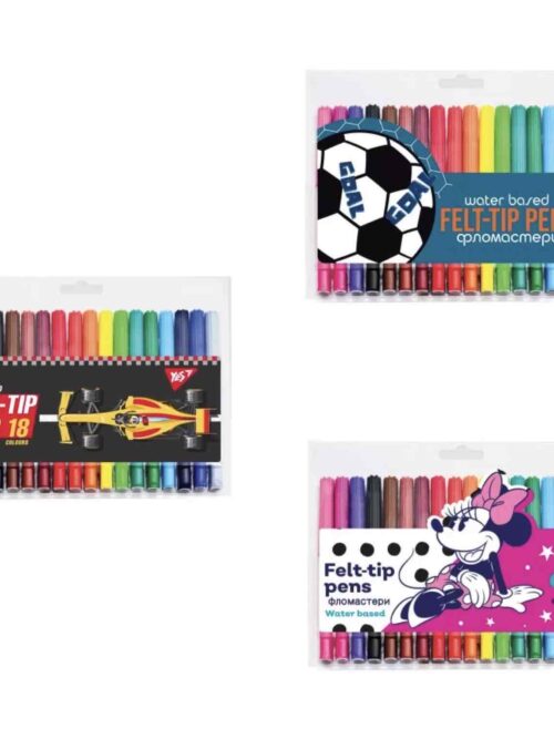 Фломастери YES "Football/Minnie Mouse" 18 кольорів