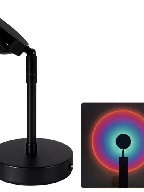 Лампа проекційна атмосферна Sunset Lamp (на ніжці з USB) з ефектом заходу сонця/веселки