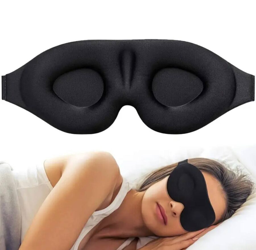 Маска для сну 3D чорна