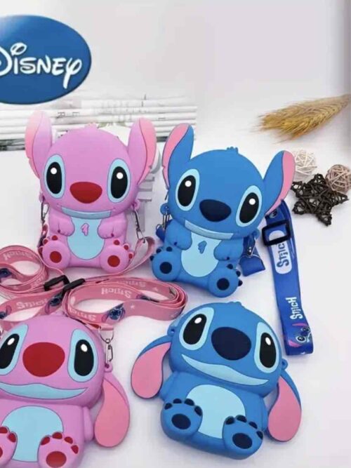 Сумочка силіконова "Stitch/ Стітч" синя/ рожева