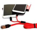 REMAX Кабель подвійний магнітний iPhone/Micro USB (TWINS Series) червоний/чорний