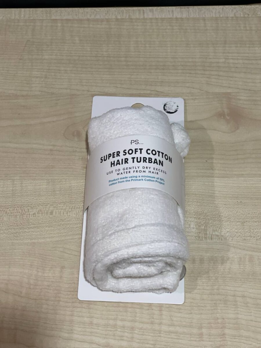 Тюрбан для сушки волосся Super soft Primark котоновий білий