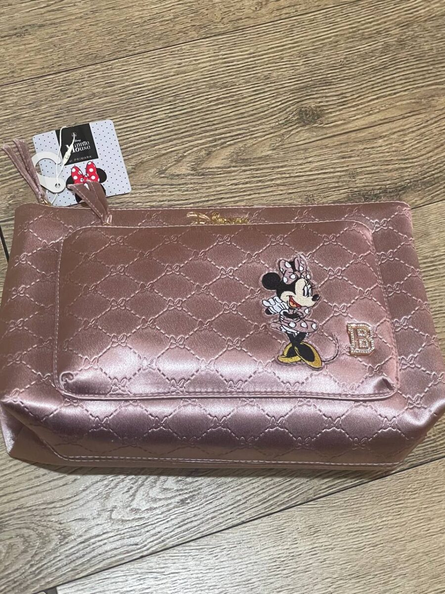 Косметичка-клатч "Disney/ Minnie" Primark з зовнішньою кишенею рожева блискуча
