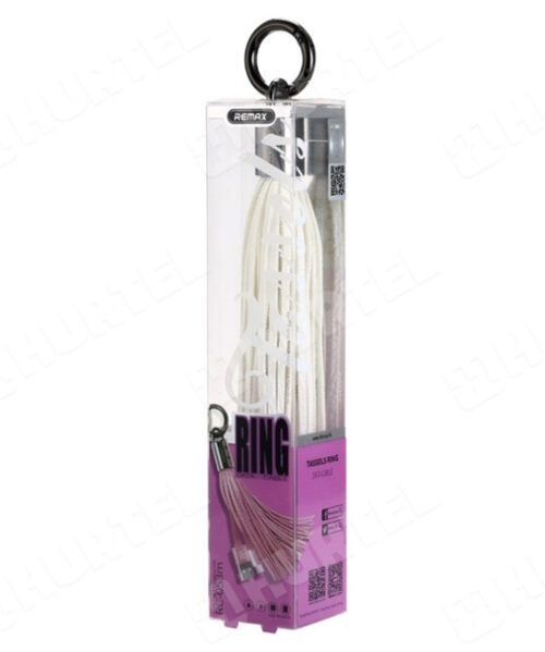 REMAX Data Cable (TASSELS RING) iPhone (RC-053i), білий/чорний/синій