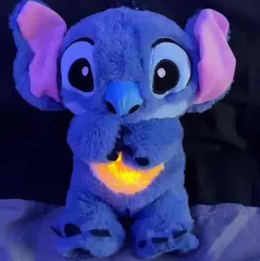 М'яка іграшка/ Нічник "Stitch/ Стітч" дихаючий животик 30 см синій