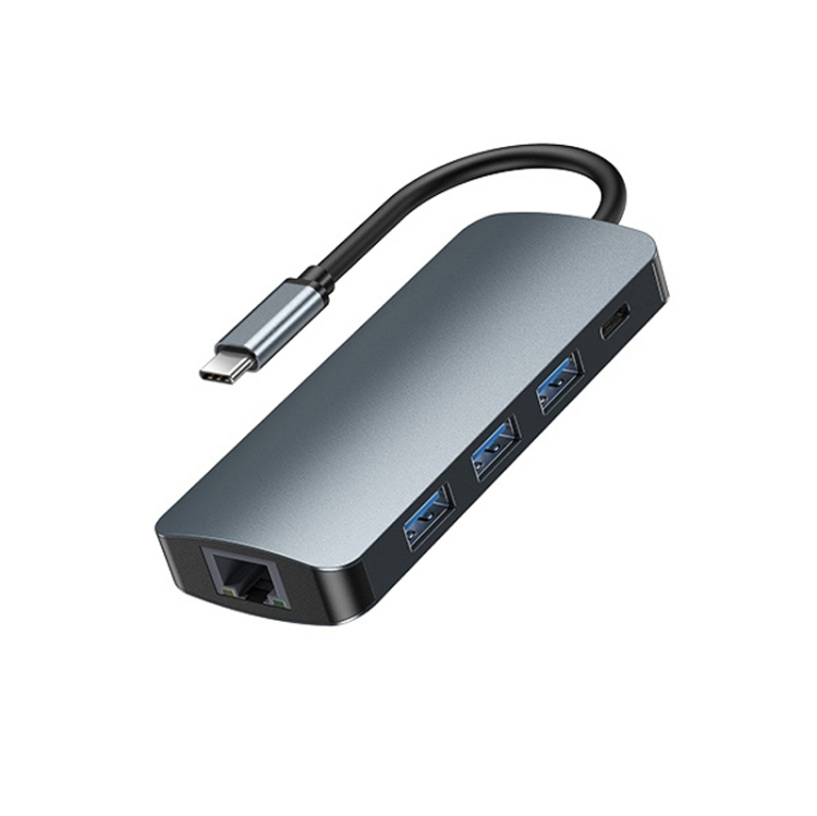 REMAX Мультифункційний адаптер зарядки Docking Station 9-in-1 UST/YPE C/HDTV (RU-U91)