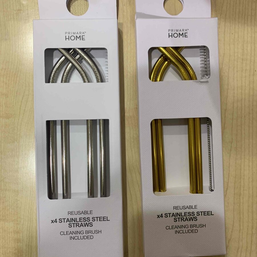 84d9275f-f9ca-477f-9c1f-592524009469.jpg Набір металевих трубочок Primark зі щіточкою 4 шт