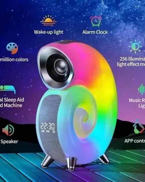 Нічник «Равлик» з годинником та Bluetooth колонкою BRB 2000mAh