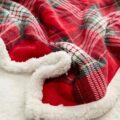 Плед THROW Primark в клітинку 170*200 пухнастий фліс червоний